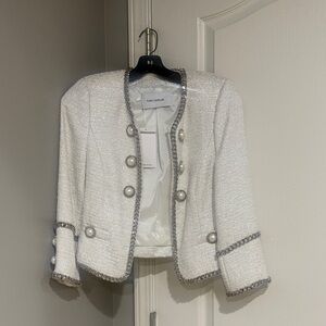 White Blazer with Silver Accents